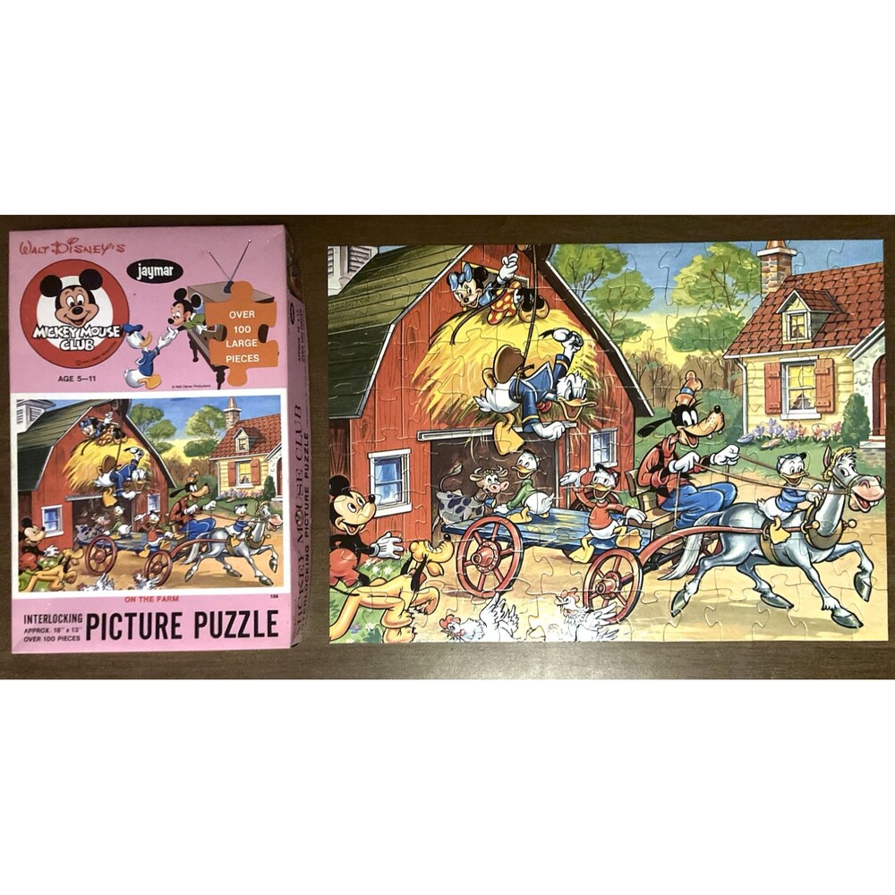 Walt Disney's Mickey Mouse Club On the Farm Jigsaw Puzzle 100 pcs • Jaymar 139